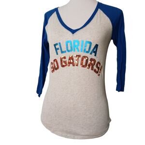 PINK Victoria's Secret University of Florida Gators V-neck 3/4 sleeve raglan tee